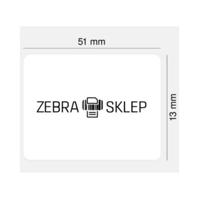 Polyester thermal transfer labels Zebra Z-Ultimate 3000T White coated permanent adhesive White 51x13mm core 76mm