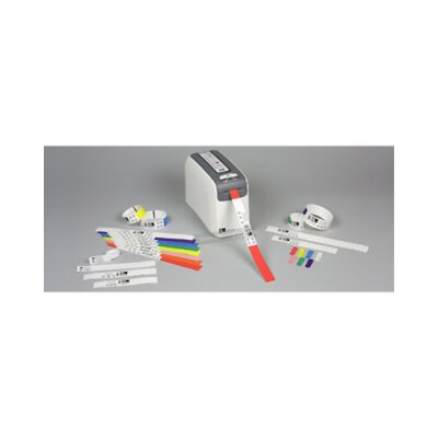 Wristbands direct thermal polypropylene on a roll Zebra Z-Band Direct Black Mark for children coated fastener with universal durable adhesive with perforation White 25x178mm core 25mm