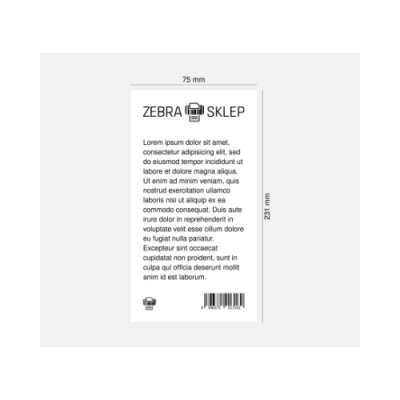 Wristbands + Labels direct thermal ZEBRA Z-Band QuickClip perforated for adults White 75 x 231 mm