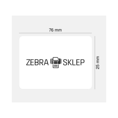 Paper direct thermal labels Zebra Z-Select 2000D coated permanent adhesive perforated White 76x25mm core 25mm