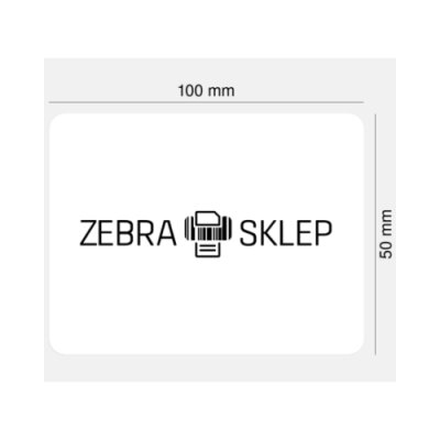 Paper direct thermal labels Zebra Z-Select 2000D coated permanent adhesive White 100x50mm core 25mm