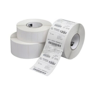 Paper direct thermal tags Zebra Z-Select 2000D 190 Tag coated z otworem perforated White 102x76mm core 25mm