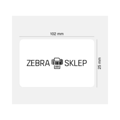 Paper thermal transfer labels Zebra Z-Select 2000T coated permanent adhesive perforated White 102x25mm core 25mm