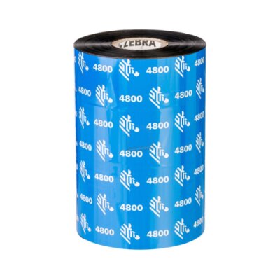 Resin Ribbon Zebra 4800 Standard Performance Resin Black 80mmx450m core 25mm