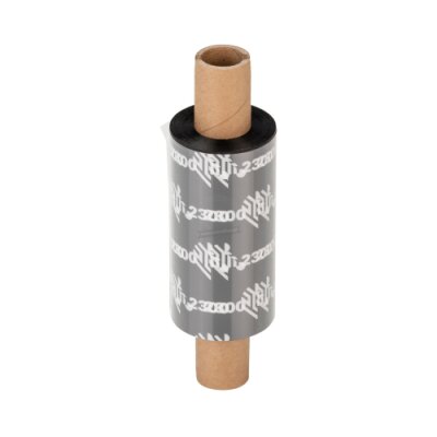 Wax Ribbons Zebra 2300 Standard Performance Wax Black 64mmx74m core 12.7mm