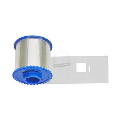 Clear laminate Zebra True Secure™ top with cutout for chip cards 0,025mm 750 prints