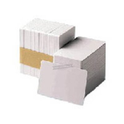 Zebra PVC Premier Plus composite plastic cards, white with YMCUvK ribbons, 0.762mm - 500 cards