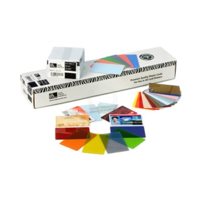 Carte plastiche Zebra PVC Premier con pannello per firma e striscia magnetica (HiCo), bianche 0,762 mm - 500 carte