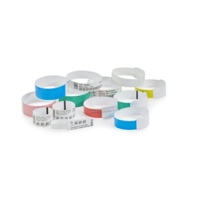 Wristbands direct thermal ZEBRA Z-Band UltraSoft perforated for children White 25 x 178 mm