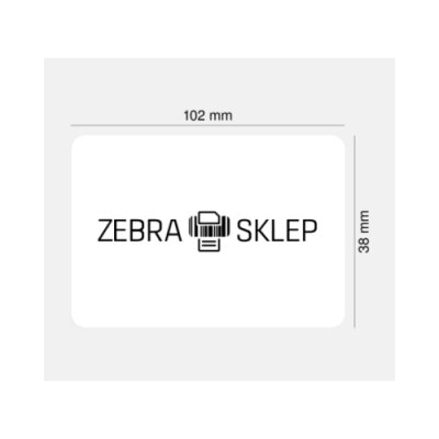Paper direct thermal labels Zebra Z-Select 2000D coated permanent adhesive perforated White 102x38mm core 25mm