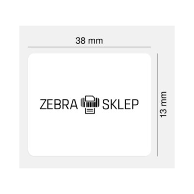 Polyester thermal transfer labels Zebra Z-Ultimate 3000T White coated permanent adhesive White 38x13mm core 25mm