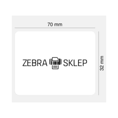 Polyester thermal transfer labels Zebra Z-Ultimate 3000T White coated permanent adhesive White 70x32mm core 25mm