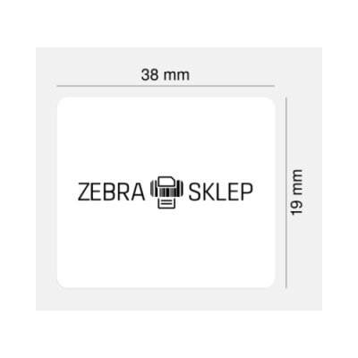 Polyester thermal transfer labels Zebra Z-Ultimate 3000T Silver coated permanent adhesive silver 38x19mm core 25mm