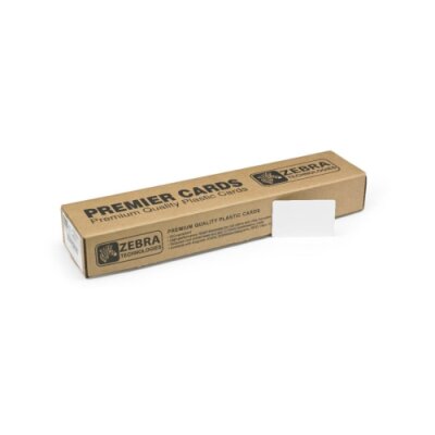 Plastic cards Zebra PVC Premier White blank 0,762mm - 500 cards