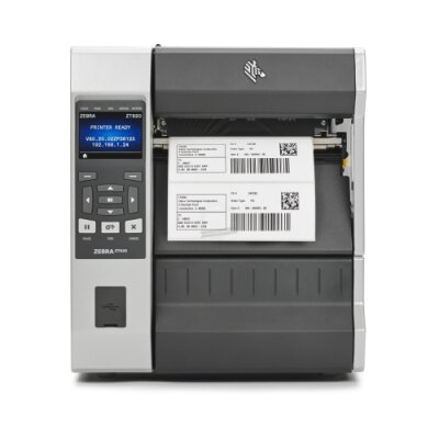 Thermal transfer printer ZT620 Zebra; 6", 203 dpi, Euro and UK cord, Serial, USB, Gigabit Ethernet, Bluetooth 4.0, USB Host, Tear, Color, ZPL