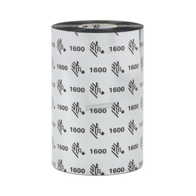 Wax Ribbon Zebra 1600 Economy Wax Black 110mmx450m core 25mm