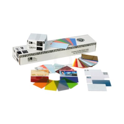 Plastic cards Zebra PVC Premier Non Branded White blank 0,762mm - 500 cards