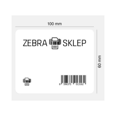 Paper direct thermal labels Zebra Z-Perform 1000D Removable removable uncoated White 100x60mm core 76mm