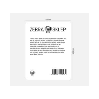 Etichette termotransferibili in poliestere Zebra Z-Ultimate 3000T White rivestito adesivo permanente Bianca 210x298mm nucleo 76mm