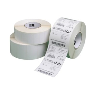 Continuous paper direct thermal Zebra Z-Perform 1000D uncoated permanent adhesive White 60mmx71m core 25mm