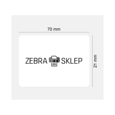 Polyester thermal transfer labels Zebra Z-Ultimate 3000T White coated permanent adhesive White 70x21mm core 76mm