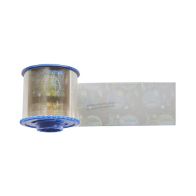 Clear laminate Zebra iSeries True Secure™ top with wallpaper background version - Valid Identity hologram 0,025mm 750 prints
