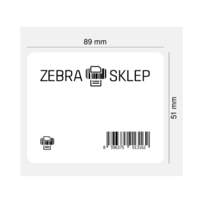 Paper direct thermal labels Zebra Z-Perform 1000D Removable removable uncoated White 89x51mm core 25mm