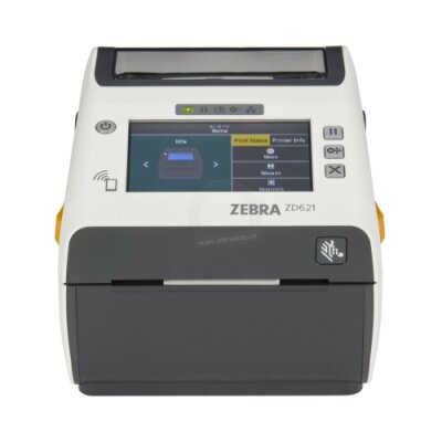 Direct thermal printer ZD621; Healthcare, Locking, Color Touch LCD; 203 dpi, USB, USB Host, Ethernet, Serial, BTLE5, EU Cords