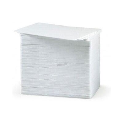 Plastic cards Zebra PVC Premier White blank 0,762mm - 100 cards