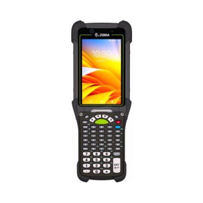 Handheld Mobile Computer MC94 Zebra; LAN, WIFI 6E, Gun, Bluetooth, NFC, 4.3" Display, Vibrator, Android GMS, SE4770 Imager, 8MP FF + 16MP RF Camera, 6GB RAM / 128GB UFS, 53 Key Standard, 7000mAh BLE Enabled Battery, Rest of World
