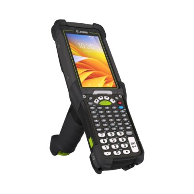 Handheld Mobile Computer MC9450 Zebra; LAN, WIFI 6E, WAN - Data Only, 5G / LTE, GPS, One SIM, One eSIM, Gun, Bluetooth, NFC, 4.3" Display, Vibrator, Android GMS, SE58 Imager, 6GB RAM / 128GB UFS, 53 Key Standard, 7000mAh Standard Battery, Rest of World