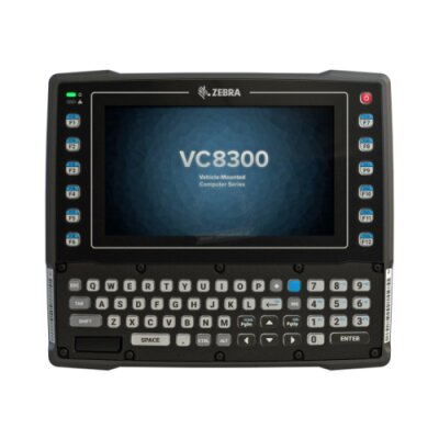 Vehicle mount computer VC8300 Zebra; 8" (1280 x 720), AZERTY, Freezer (-30 - +50 C), Outtoor Display, Heated Capacitive Touch Screen, QC SD660 CPU, 4 GB RAM, 32 GB MMC (pSLC), Android GMS, Ivanti Velocity, Basic IO (2 USB, 2 RS232, Speaker/Mic), Int. V