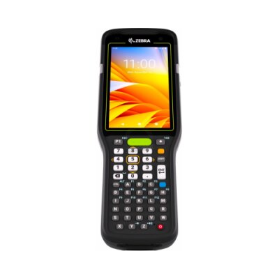 Handheld Mobile Computer MC3450 Zebra; WAN - Data Only, 5G / LTE, GPS, LAN, WIFI 6E, One Nano SIM, One eSIM, Gun, Bluetooth, NFC, 4.0" Display, Vibrator, Android GMS, SE58 Imager, 6GB RAM / 64GB UFS, 47 Key, 7000mAh Standard Battery, Rest of World