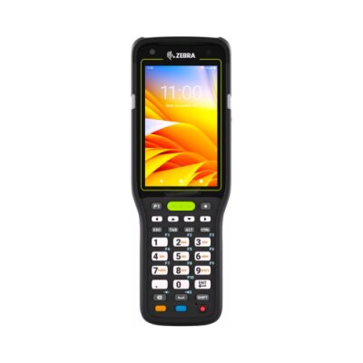Handheld Mobile Computer MC3450 Zebra; WAN-Data Only,5G/LTE,GPS,LAN,WIFI 6E,One Nano SIM, One eSIM, Straight Shooter, Bluetooth, NFC, 4.0" Display, Vibrator, Android GMS, SE4770 Imager, 5MP FF + 13MP RF Camera, 6GB RAM / 128GB UFS, 29 Key, 7000mAh Standa
